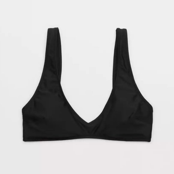 aerie Swim Aerie Black Voop Plunge Bikini Top Poshmark